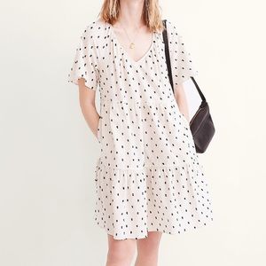 E33 Cotton-Linen Lorelei Mini Dress in Clip Dot